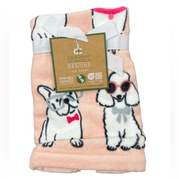 Deborah Connelly  - ‘Mixed Dogs - glasses’ bath towel set. NWT. Firm! - Picture 4 of 4